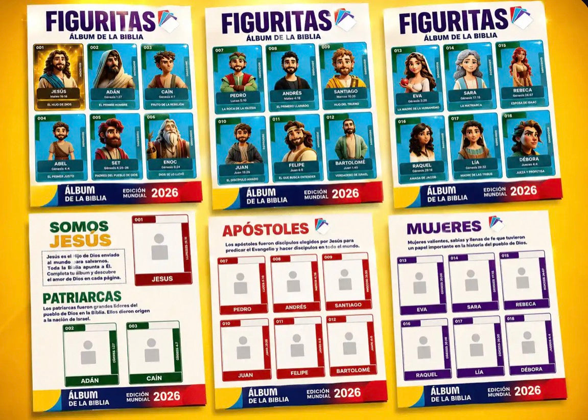 ÁLBUM DE LA BÍBLIA + 4 REGALOS