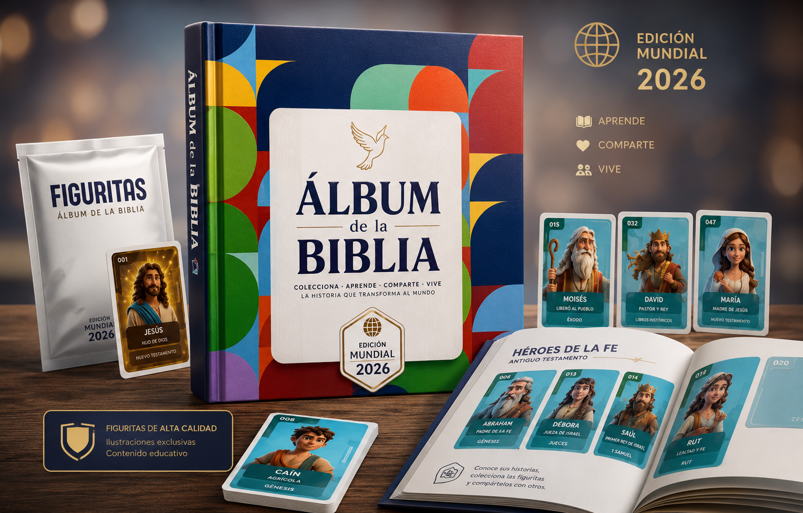 ÁLBUM DE LA BÍBLIA + 4 REGALOS